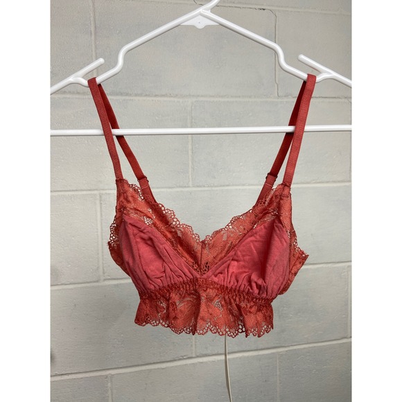 NWT Eberjey Rosalia Lace Bralette Adjustable Straps‎ Lingerie Top XS Rosewood - Picture 1 of 6